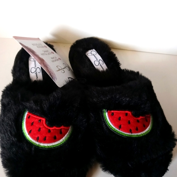Jessica Simmons black slippers Simpson size‎ 7 - Picture 4 of 5